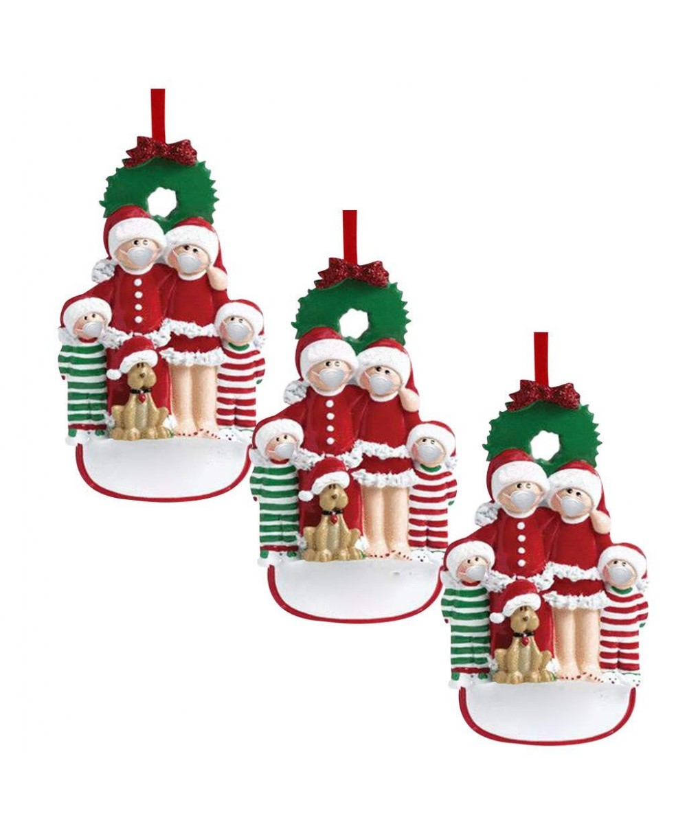 2020 Personalized Christmas Ornaments Family Christmas Decorating Set DIY Creative Xmas Gift with Facemask Hand Sanitizer Orn...