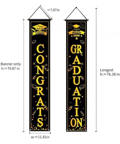 2020 Graduation Party Decorations - Graduation Porch Graduation Banner Hanging Flags Banners Outdoor Home Door Porch Décor (B...