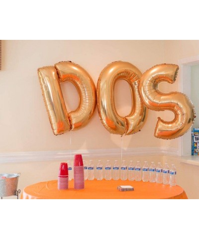 32" DOS Balloons with Number 2 - 2nd Birthday Fiesta Decorations - Fiesta Two Year Birthday Party Supplies - Fiesta Taco TWOs...