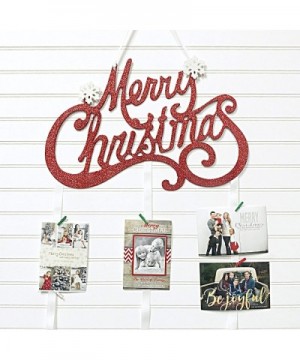 Merry Christmas Card Holder - Merry Christmas (Red Glitter) - CB18KADYWX8 $13.32 Stockings & Holders