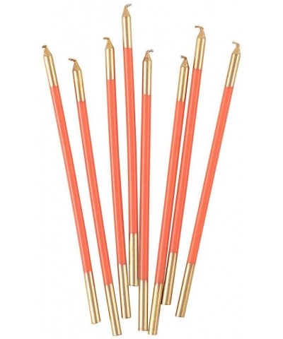 Slim Birthday Candles in Orange with Gold Tips- 32 Candles Included - Orange - CY18WG955AC $11.01 Birthday Candles