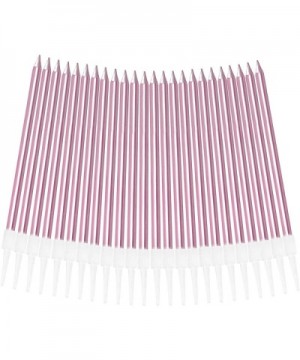 24 Count Pink Birthday Candles- Metallic Long Thin Pink Cake Candles in Holders for Cupcake Wedding Cake Birthday Cake Party ...