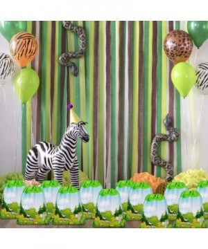 12 Pack Jungle Animal Party Favor Bags- Drawstring Party Gift Bags- Safari Party Supplies Candy Bags- Treat Bags- Party Goodi...