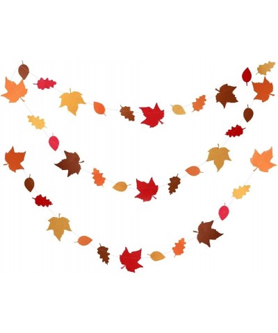 39Ft Autumn Long Maple Leafs Garland Paper Leaves Backdrop for Thanksgiving Day Fall Theme Party Supplies Home Fireplace Wall...