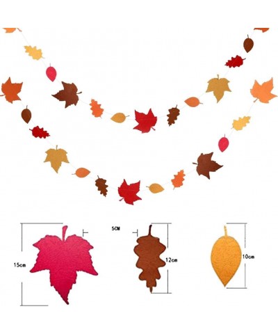 39Ft Autumn Long Maple Leafs Garland Paper Leaves Backdrop for Thanksgiving Day Fall Theme Party Supplies Home Fireplace Wall...