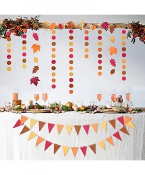 39Ft Autumn Long Maple Leafs Garland Paper Leaves Backdrop for Thanksgiving Day Fall Theme Party Supplies Home Fireplace Wall...