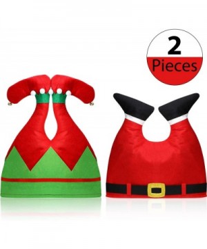 Christmas Santa Hat- Novelty Santa Pants Hat- Funny Hat Novelty Santa Hat Christmas Party Accessories (2 Pieces) - CI18Z9C6HR...