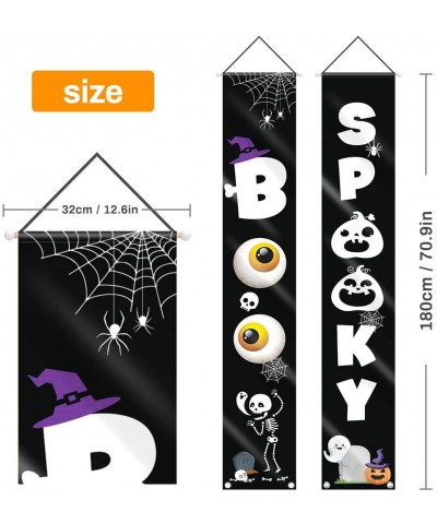 Halloween Banner- Halloween Decorations Outdoor Indoor Spooky and Boo Halloween Hanging Sign for Front Door or Indoor Home De...