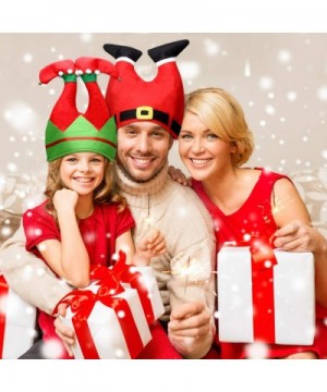 Christmas Santa Hat- Novelty Santa Pants Hat- Funny Hat Novelty Santa Hat Christmas Party Accessories (2 Pieces) - CI18Z9C6HR...