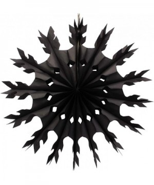 6-Pack 15 Inch Tissue Paper Snowflake Decoration (Black) - Black - C918LENDUYL $13.66 Tissue Pom Poms