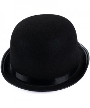 Derby Hats - 2 Pack - Black and White Bombin Hats - Bowler Hats - Roaring 20s Hats - C118E8IUMX5 $6.75 Hats