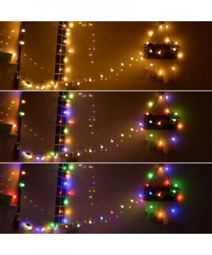 2 in 1 Function Multicolor Warm White Globe String Lights with Timer- 50 LED Battery Powered Fairy Lights for Bedroom Wedding...