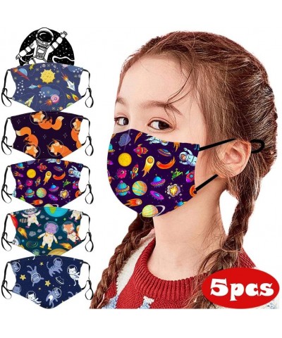 Fashion Protective Kids Reusable Face_Mask Bandanas Breathable Cute Cartoon Print Cotton for Children - 5PCS_R - C619H5STLMX ...