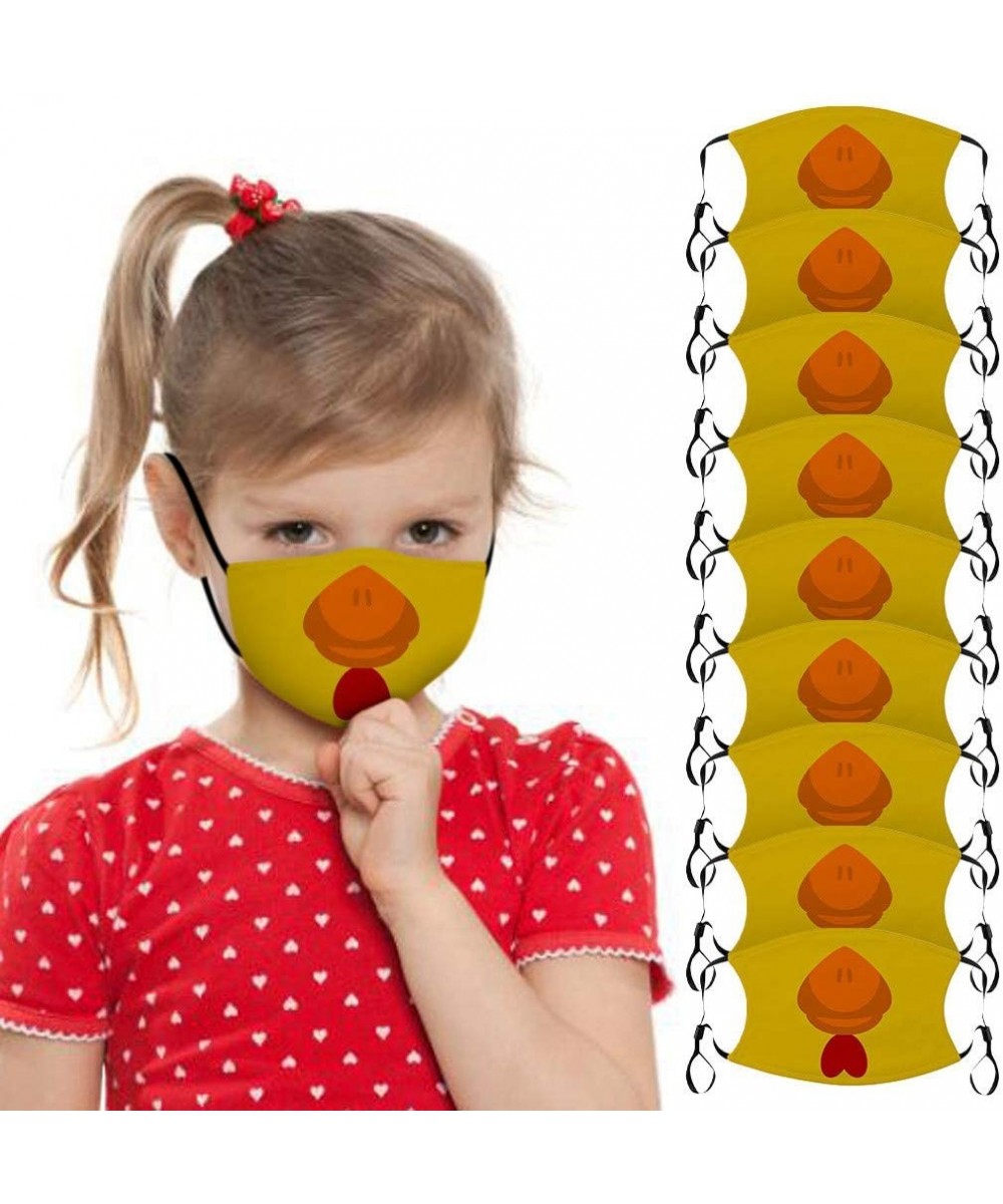 9PCS Kids Reusable Face_Mask Breathable Cartoon Pattern Washable Cotton Face Bandanas for Children - B - CX19H5X4LUI $15.75 B...