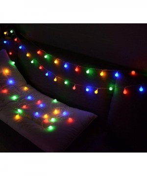 2 in 1 Function Multicolor Warm White Globe String Lights with Timer- 50 LED Battery Powered Fairy Lights for Bedroom Wedding...