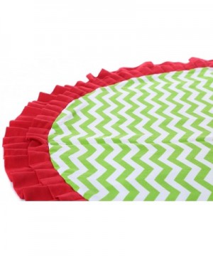 Christmas Tree Skirt 48 Inch Xmas Ornaments Holiday Christmas Decorations (Chevron Green) - Chevron Green - C218KN778ST $21.5...