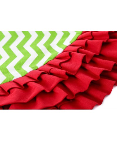 Christmas Tree Skirt 48 Inch Xmas Ornaments Holiday Christmas Decorations (Chevron Green) - Chevron Green - C218KN778ST $21.5...