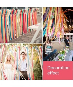 Handmade Party Garland Hanging Decorations Preassembled Colorful Ribbon Tassel Garland Fabric Shabby Chic Banner for Wedding ...