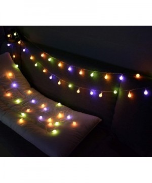 2 in 1 Function Multicolor Warm White Globe String Lights with Timer- 50 LED Battery Powered Fairy Lights for Bedroom Wedding...