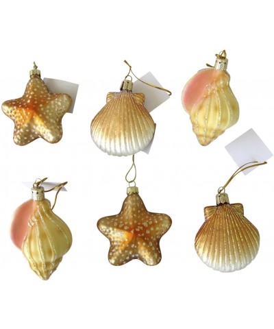 Blown Glass Shell Ornament - C9112BNJIHH $24.04 Ornaments