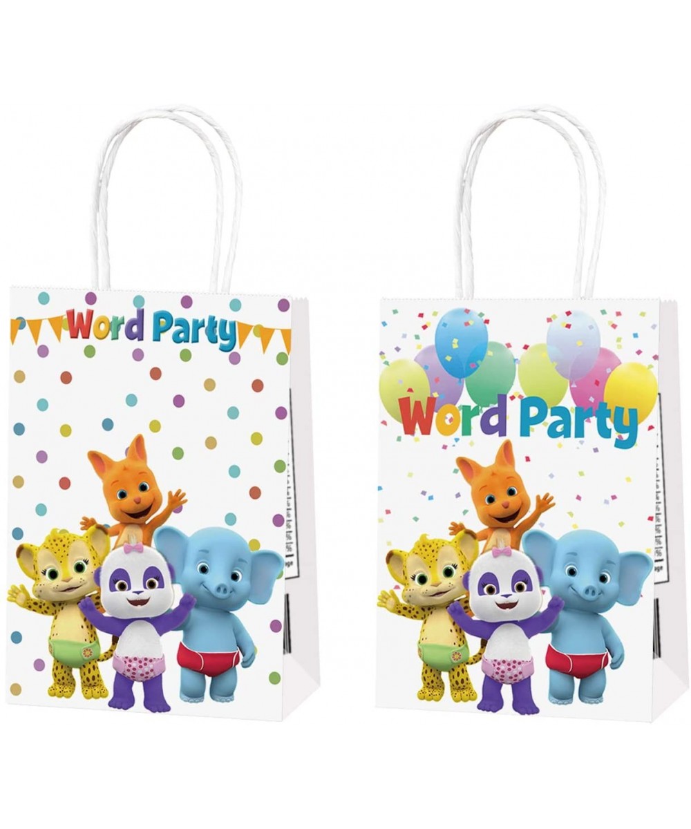 Word Party Bags Birthday Gift Favor Goodie Candy Gifts Goody Paper Treat Theme Bag- Well for Girls or Boys- 12 packs - CW198Q...