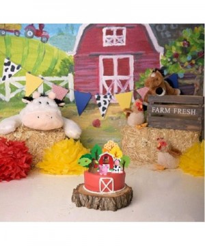11 PCS Farm Animal Cake Decoration Farm Animal Birthday Cake Topper Cow Cake Decoration for Farm Animal Baby Shower Birthday ...