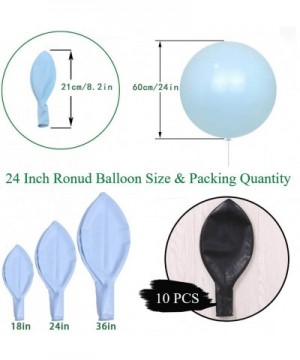 24 Inch Latex Round Balloons 10 Pack Black Thick Big Balloons for Photo Shoot Wedding Baby Shower Birthday Party Decorations ...