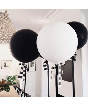 24 Inch Latex Round Balloons 10 Pack Black Thick Big Balloons for Photo Shoot Wedding Baby Shower Birthday Party Decorations ...