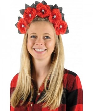 00842- 2 Piece Day of the Dead Red Floral Headband- One Size Fits Most - CS187LSLL45 $12.47 Hats