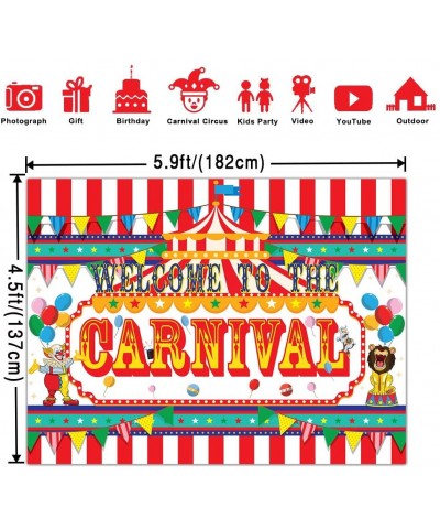Circus Carnival Banner Backdrop-20 Carnival Balloons 11 Carnival Photo Booth Props For Circus Carnival Party Supplies Decorat...
