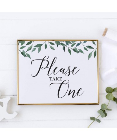 Unframed Wedding Party Signs- 8.5x11-inch- Greenery Green Leaves- Welcome to Our Wedding- Cards and Gifts- Please Take One Fa...