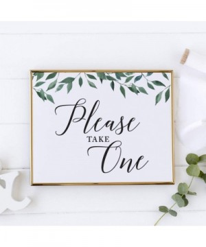 Unframed Wedding Party Signs- 8.5x11-inch- Greenery Green Leaves- Welcome to Our Wedding- Cards and Gifts- Please Take One Fa...