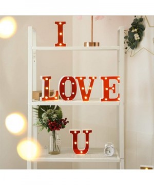 LED Marquee Letter Lights 26 Alphabet Light Up Red Letters Sign Battery Powered Perfect for Night Light Wedding Birthday Part...
