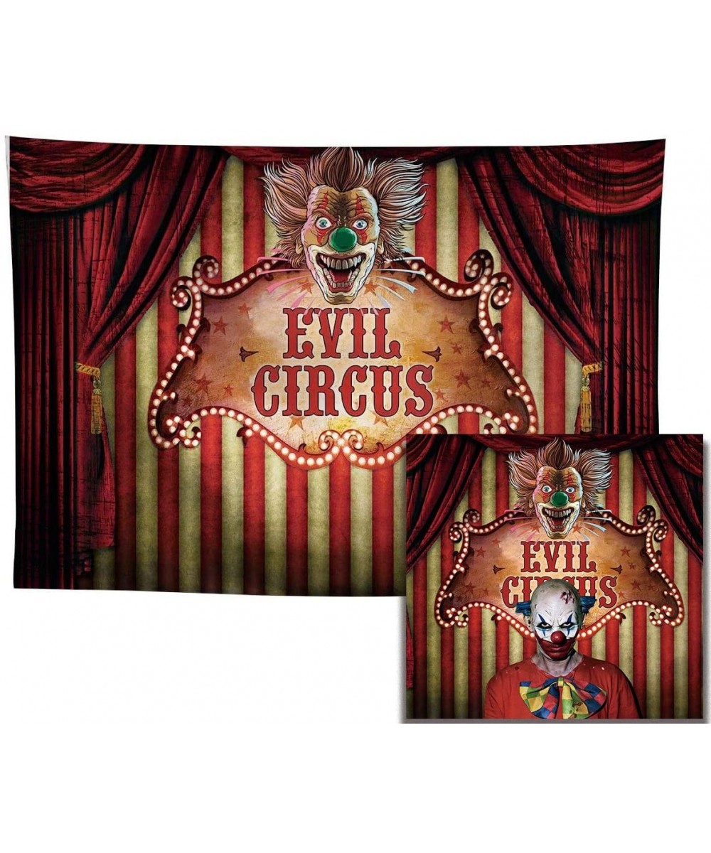 7x5ft Halloween Evil Circus Backrop for Birthday Party Supplies Decorations Horrible Prom Photography Scary Carnival Banner B...