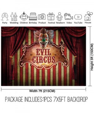 7x5ft Halloween Evil Circus Backrop for Birthday Party Supplies Decorations Horrible Prom Photography Scary Carnival Banner B...