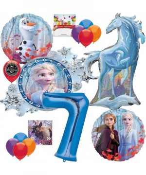 Frozen 2 Party Supplies Nokk The Water Spirit Deluxe Balloon Decoration Bundle for 7th Birthday - C1192UQSM2K $16.59 Balloons