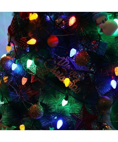 C7 LED Christmas Lights Outdoor- 33.3ft 50 LED Multi Color String Lights- Outdoor Decorations for Christmas Tree- Patio- Gard...