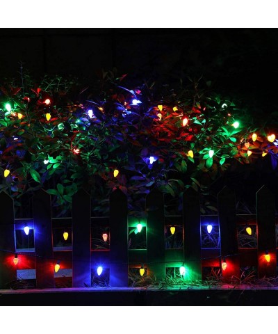 C7 LED Christmas Lights Outdoor- 33.3ft 50 LED Multi Color String Lights- Outdoor Decorations for Christmas Tree- Patio- Gard...