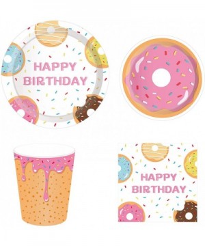Donut Party Supplies-Donut Grow Up Party Supplies-Serves 16-Includes Donut Paper Plates-Cups-Napkins and Straw for Donut Part...
