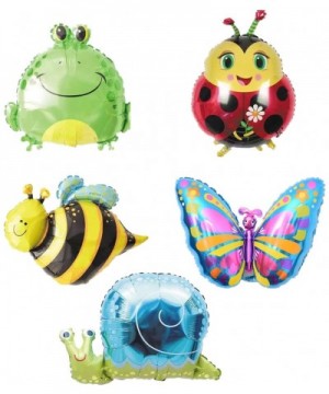 Butterfly Snail Frog Ladybird Bee Foil Balloons Zoo Festival Party Supplies-18"X5pc - CJ12MMBAV31 $5.31 Balloons