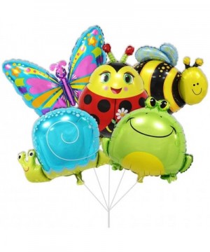 Butterfly Snail Frog Ladybird Bee Foil Balloons Zoo Festival Party Supplies-18"X5pc - CJ12MMBAV31 $5.31 Balloons