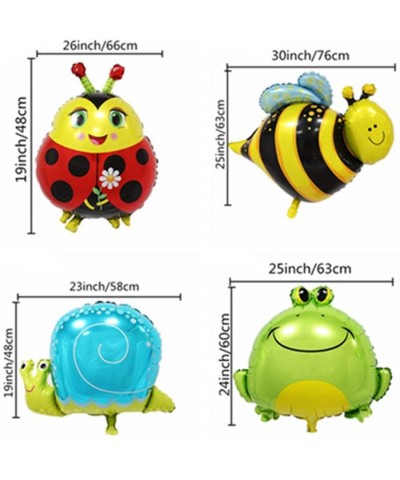 Butterfly Snail Frog Ladybird Bee Foil Balloons Zoo Festival Party Supplies-18"X5pc - CJ12MMBAV31 $5.31 Balloons