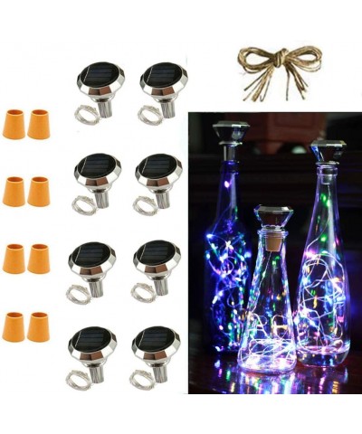 Bottle Lights Solar Bottle Lights Outdoor 8 Pack Solar Powered Wine Bottle Lights- 20 LED Waterproof Solar Diamond Bottle Lig...