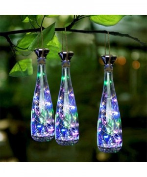 Bottle Lights Solar Bottle Lights Outdoor 8 Pack Solar Powered Wine Bottle Lights- 20 LED Waterproof Solar Diamond Bottle Lig...