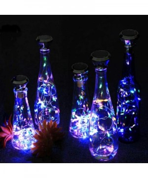 Bottle Lights Solar Bottle Lights Outdoor 8 Pack Solar Powered Wine Bottle Lights- 20 LED Waterproof Solar Diamond Bottle Lig...