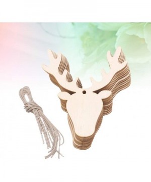 20PCS Wooden Deer Head Christmas Ornaments Pendant Hanging Wooden Pendant Decoration Wooden DIY Craft Christmas Tree Hanging ...