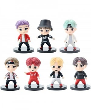 BTS Mini Tan Figurines BTS Tiny Action Figures PVC Toys Cake Toppers (Set of 7) - CY19KMA4MXY $32.12 Cake & Cupcake Toppers