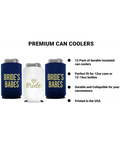 Babes and Bride Bachelorette Party Can Coolers- Set of 12 Beer Can Coolies- Perfect Bachelorette Party Decorations and Brides...