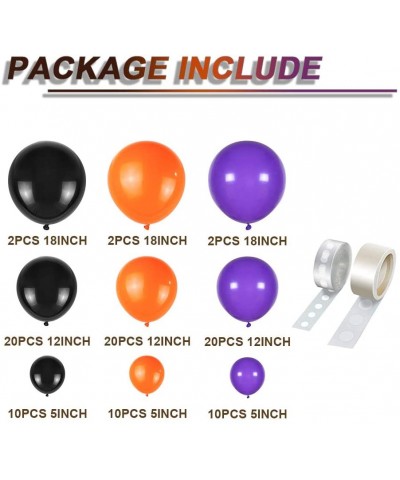 Halloween Balloons Balloons Garland Kit 96PCS 5/12/18 Inch Black and Orange and Purple Halloween Balloons Set with Balloon St...