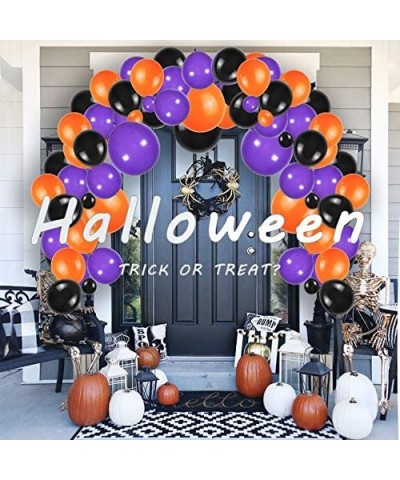 Halloween Balloons Balloons Garland Kit 96PCS 5/12/18 Inch Black and Orange and Purple Halloween Balloons Set with Balloon St...